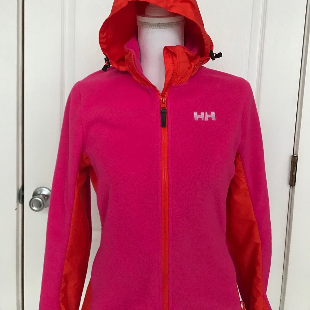 Medium Helly Hansen Hooded Fleece Hot Pink Orange